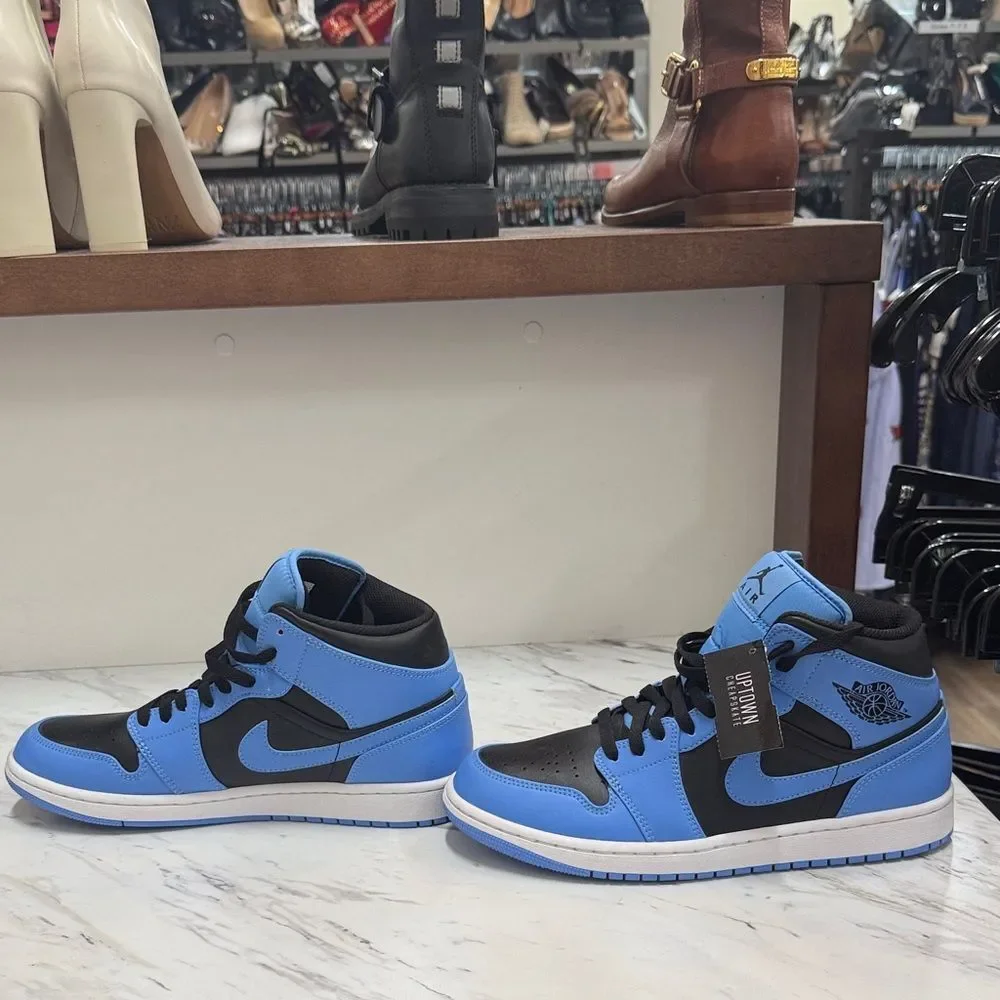 Jordan High-Top Sneakers in Blue and Black